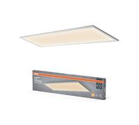 OSRAM Planon Plus, lámpara de techo en blanco con tecnología LED, 36W, forma rectangular (1200x300mm), temperatura de color blanco cálido a 3000K, carcasa de aluminio, difusor de PMMA mate