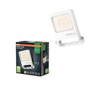 OSRAM Proyector LED ENDURA FLOOD PC 20W, blanco cálido 3000K, 1800 lúmenes, IP65, en blanco, aluminio reciclado, soporte giratorio 180°, blanco