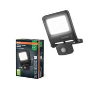 OSRAM Proyector LED ENDURA FLOOD PC 30W con sensor, 4000K, 3000 lúmenes, IP44, detección de movimiento, 9 m, sensor de luz diurna, gris
