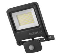 OSRAM Proyector LED ENDURA FLOOD PC 50W con sensor, blanco cálido 3000K, 5000 lúmenes, detección de movimiento IP44, alcance hasta 9 m, color gris