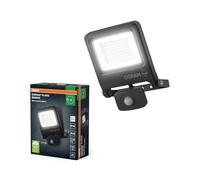 OSRAM Proyector LED ENDURA FLOOD PC 50W con sensor, 4000K, 5000 lúmenes, IP44, detector IR, alcance ajustable hasta 9 m, gris oscuro