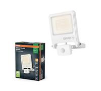 OSRAM Proyector LED ENDURA FLOOD PC 50W con sensor, blanco cálido 3000K, 5000 lúmenes, reflector IP44, detector PIR, función crepuscular 2-1000 lux