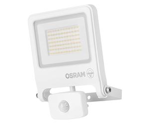 OSRAM Proyector LED ENDURA FLOOD PC 50W con sensor, blanco cálido 3000K, 5000 lúmenes, reflector IP44, detector PIR, función crepuscular 2-1000 lux