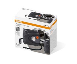 OSRAM Rapid Air Essential, inflador de neumáticos analógico compacto, infla un neumático en 4,5 minutos, OTI610, alimentado desde el enchufe de 12 V del automóvil