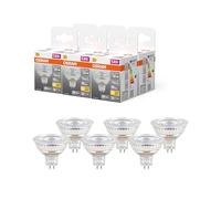 OSRAM Reflector LED Spot Star MR16, blanco cálido 2700 K, 3,4 W, GU5.3, 36°, 345 lm, bajo voltaje, transparente, para focos, vitrinas, 15.000 h,6-Pack