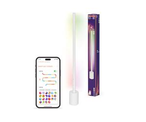 OSRAM Rinconera pie SMART+ WIFI LED, fina, blanca, 8W, 540lm, luz blanca, color ajustable, regulable, función de ritmo de música y bricolaje, larga duración, controlable por aplicación, 2700-6500K