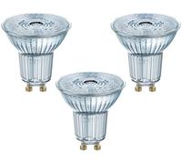 Osram Set 3 Bombillas LED PAR16 GU10 de Vidrio Con Reflector 2700K Warm Blanco