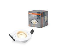 OSRAM Set focos empotrados para techo con LED GU10 y sistema Twistlock, luminarias en blanco, protección IP20 para interiores, incluye accesorios completos de montaje y conexión