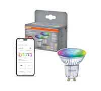 OSRAM SMART+ Foco LED RGB PAR16 (pack de 2, GU10, 5W) - 16M colores - luz regulable - compatible con Matter vía Wi-Fi - Alexa, Google, Apple