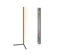 OSRAM SMART+ LÁMPARA DE PIE DE ESQUINA LED WiFi RGB+TW | SMART+ Wifi Floor Corner, Stand Luminaire and Ceiling Floodlight, Negro, 30000 h, Paquete de 1