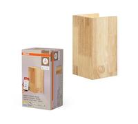 OSRAM SMART+ Matter Aplique de Pared de Madera LED Madera Real 210x110mm, 12W, 800lm, TW 3000-6500K, WiFi, Alexa