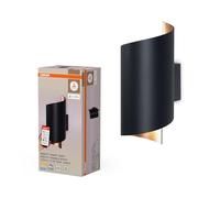 OSRAM SMART+ Matter Wall Twist Lámpara de pared LED Negra 230x127mm, 12W, 700lm, TW 3000-6500K, WiFi, Alexa, Aluminio