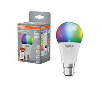 OSRAM SMART+ RGBW, lámpara LED B22d con Matter over Wifi, especialmente diseñada para ALEXA, reemplaza 60W, 2700-6500K, 16 millones de colores RGB, paquete de 1 (no compatible con aplicación SMART+)