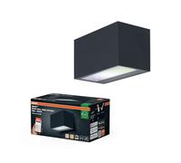 OSRAM SMART+ WiFi Brick Wide Lámpara de pared LED Arriba/Abajo Gris oscuro, 14W, 600lm, RGB+W 3000K, WiFi, Alexa, IP44 Exterior