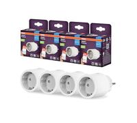 OSRAM SMART+ ZIGBEE enchufe EU en blanco, enchufe inteligente con control de consumo energético y tecnología ZigBee para integrar dispositivos eléctricos en el sistema de hogar inteligente,4-Pack