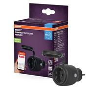 OSRAM SMART+ ZIGBEE enchufe exterior EU, enchufe exterior con control de consumo energético en negro de PP, protección IP44, integración de dispositivos en el hogar inteligente