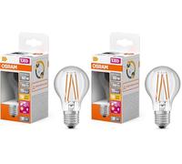 OSRAM Star+ LED-Lampe mit Tageslichtsensor für E27-Sockel, Filament-Optik,Warmweiß (2700K), 806 Lumen, Ersatz für herkömmliche 60W-Leuchtmittel, nicht dimmbar, 1-er Pack (Paquete de 2)