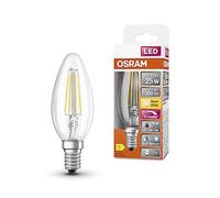 OSRAM Lámpara LED SUPERSTAR+ CLASSIC B FIL 25, E14, forma minivela, 2,2 W, 300 lm, 2700 K, luz blanca cálida, componente azul muy reducido, fatiga ocular reducida, optimo consumo de energía