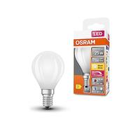 OSRAM Lámpara LED SUPERSTAR+ CLASSIC P GLFR 25, E14, forma minibola, 2,2 W, 300 lm, 2700 K, luz blanca cálida, componente azul muy reducido, fatiga ocular reducida, optimo consumo de energía