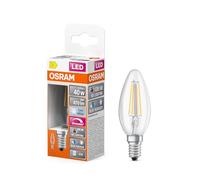 OSRAM Superstar dimmbare LED-Lampe mit besonders hoher Farbwiedergabe (CRI90) für E14-Sockel, Filament-Optik,Kaltweiß (4000K), 470 Lumen, Ersatz für herkömmliche 40W-Leuchtmittel, dimmbar, 1-er Pack