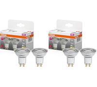 OSRAM Superstar Reflektorlampe für GU10-Sockel, klares Glas,Warmweiß (2700K), 230 Lumen, Ersatz für herkömmliche 35W-Leuchtmittel, dimmbar, 2-er Pack (Paquete de 2)