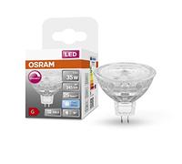 OSRAM Lámpara reflectora Superstar, GU5.3 base, vidrio transparente ,Blanco frío (4000K), 345 Lumen, sustituto de 35W-iluminante 1-paquete