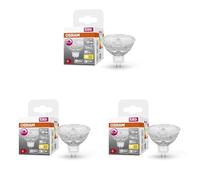 OSRAM Superstar Reflektorlampe für GU5.3-Sockel, klares Glas,Warmweiß (2700K), 345 Lumen, Ersatz für herkömmliche 35W-Leuchtmittel, dimmbar, 1-er Pack (Paquete de 3)