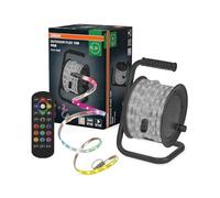 OSRAM Tira LED Outdoor Flex RGB 10M IP65, incluye mando a distancia, extensible hasta 50 m, con enrollador de cable, cable de conexión, accesorios