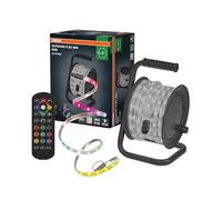 OSRAM Tira LED Outdoor Flex RGB 20M IP65, incluye mando a distancia, extensible hasta 50 m, con enrollador de cable, cable de conexión, accesorios
