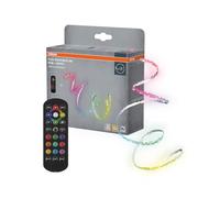 OSRAM Tira LED RGBW flexible Flex de 5 m, incluye mando a distancia, autoadhesiva, regulable, con batería y accesorios de montaje.