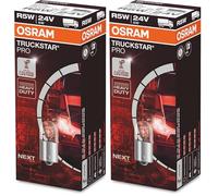 OSRAM TRUCKSTAR PRO R5W, lámpara de señal halógena, 5627TSP, lámpara para camión de 24 V, caja plegable (10 lámparas) (Paquete de 2)