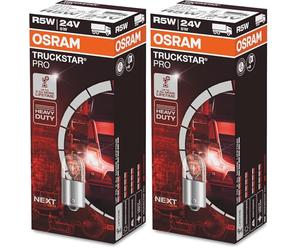 OSRAM TRUCKSTAR PRO R5W, lámpara de señal halógena, 5627TSP, lámpara para camión de 24 V, caja plegable (10 lámparas) (Paquete de 2)