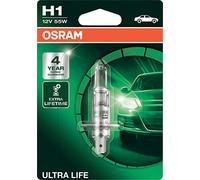 OSRAM ULTRA LIFE H1, lámpara para faros halógena, 64150ULT-01B, automóvil de 12 V, ampolla individual (1 unidad)
