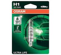 OSRAM ULTRA LIFE H1, lámpara para faros halógena, 64150ULT-01B, automóvil de 12 V, ampolla individual (1 unidad)