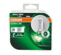OSRAM ULTRA LIFE H11, lámpara para faros halógena, 64211ULT-HCB, automóvil de 12 V, caja doble (2 unidades)