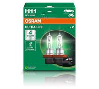 OSRAM ULTRA LIFE, H11, lámparas halógenas para faros, caja plegable colgante (2 lámparas)