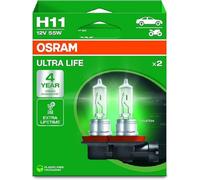 OSRAM H11 Lámpara Faro de Carretera 55W Luz Alta 64211ULT-2HB