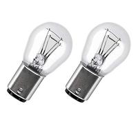 OSRAM ULTRA LIFE P21/5W, lámpara de señalización halógena, luz de freno, luz adicional trasera, 7528ULT-02B, automóvil de 12 V, ampolla doble (2 unidades)