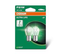 OSRAM ULTRA LIFE, P21W, Doble Blister, (2 lámparas)