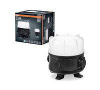 OSRAM Luz de trabajo LED VAL 360 2XSOK, gris oscuro/negro, 30W, 3000lm, temperatura de color blanco frío, luz de trabajo de 360° con dos enchufes integrados, luz de 360°, IP54, 6500K.
