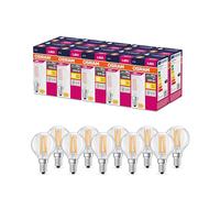 OSRAM Valor de estrella LED de Lámpara LED clásica P40 para base E14, forma de caída, FIL, 470 lúmenes, blanco cálido (2700k), reemplazo de bombillas de 40W convencionales, 10 paquetes de 10