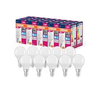 OSRAM Valor de estrella LED de Lámpara LED clásica P40 para enchufe E14, forma de caída, FR, 470 lúmenes, luz de día blanca (6500k), reemplazo de bombillas convencionales de 40W, 10 paquetes de 10
