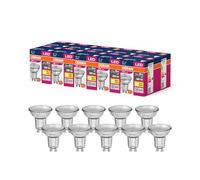 OSRAM Valor de estrella LED de PAR16 Lámpara LED para base GU10, lámpara reflector, GL, 350 lúmenes, blanco cálido (3000k), reemplazo de bombillas convencionales de 50 W, no dimmables, paquete de 10