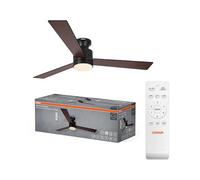 OSRAM Ventilador de techo LED Caju, 48 W, CCT, blanco, IP20, para interiores, 6 velocidades, controlable mediante mando a distancia,