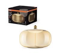 OSRAM Vintage 1906 Big Elipse es una regulable fabricada en plástico con un filamento en forma de elipse. Ofrece 12 W para 500 lm, casquillo E27, diseño ámbar, 300 mm de diámetro, CRI 80, 1800 K.