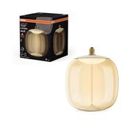 OSRAM Vintage 1906 Big Oval ist eine dimmbare, dekorative Lampe aus Kunststoff mit LED-Glüwendel-Magnet-Technologie. Sie bietet 12 W, 550 lm, E27 Fassung, Bernstein Design, 250 mm Durchmesser, CRI 80.
