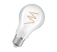 OSRAM Vintage 1906 Classic ist eine warmweiße, dimmbare LED-Lampe in Kolbenform mit spiralförmigem Filament. Sie bietet 4.6 W für 470 lm, E27 Fassung, klarfarbenes Glas, 60 mm Durchmesser, 2200 K.