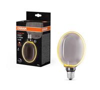 OSRAM Vintage 1906 Globo 130 Lámpara de filamento O, 4 W, 110 lm, 1800 K, 818 blanco cálido agradable, Smoke, IP 20, vidrio sin plomo, 130 mm, casquillo E27