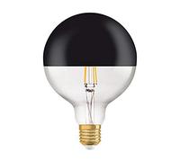 Osram Vintage 1906 Led Bombilla LED Globo con Cúpula Negra, 680 Lumen, 15.000 Horas E27 2700 K 7W - 52W, Blanco, 178 x 125mm