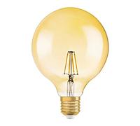 OSRAM Vintage 1906 LED E27 Globe con Filamento Oro 125mm 6.5W 650lm - 824 Luz muy Cálida | Regulable - Reemplazo 50W